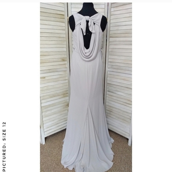 White by Vera Wang Tank Dress with Back Drape SIZE 12 - Picture 2 of 9